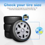 Hubcap Wheel Covers for 2015-2026 Ford Transit 150 250 350 350HD ABS Hubcap Replacement Set of 4, 16 inch Sliver - Image 3