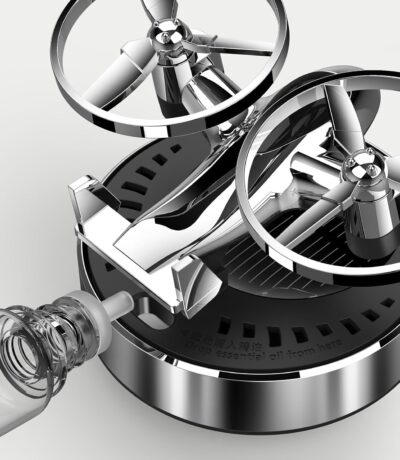 Car Air Freshener | Solar Powered Helicopter Scents Diffuser | Fashion Automotive Interior Decoration Accessories Purifiers for Car and Home Aromatherapy Dashboard (Dark) - Image 4