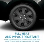 BDK (Set of 4) Matte Black 16" Inch Rims Hubcaps Car Wheel Hub Caps Wheel Covers, Snap-On Direct OEM Replacement Toyota, Honda, Nissan, Ford, Mazda, Chevrolet, Kia, Hyundai, Volvo, BMW - 7 Spokes - Image 6