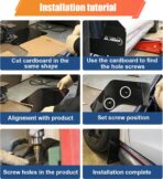 4PCS Universal Car Mud Flaps, Bendable Splash Guards with Fastener Rivet Clips, Flexible Truck Front & Rear Mudguard, Car Exterior Dirty Fenders Accessories for Pickup, SUV (Black) - Image 5