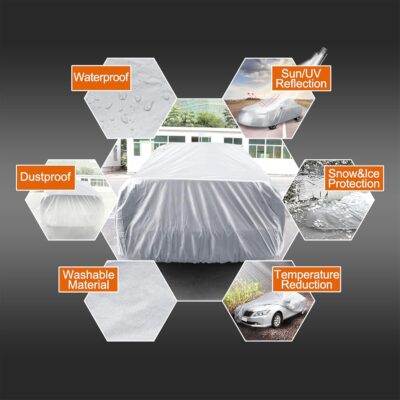 uxcell 3XL Non-Waterproof SUV Cover - Lightweight Sun/Rain Protection for Mid-Size SUVs (4.9m X1.8m X1.5m) - Image 5