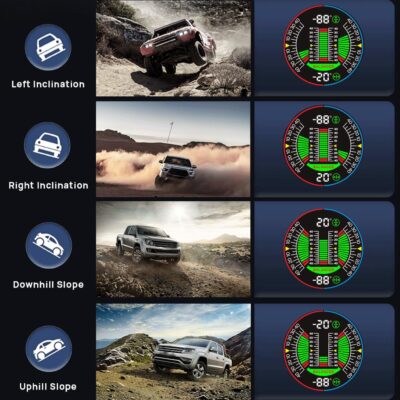 GPS Speedometer HUD Display for Car, F6 Car Intelligent 6.8" IPS LCD Screen with MPH/KM/H, Auto Brightness, Speed Alarm, Compass & Fatigue Reminder, Plug & Play Dashboard Display - Image 9