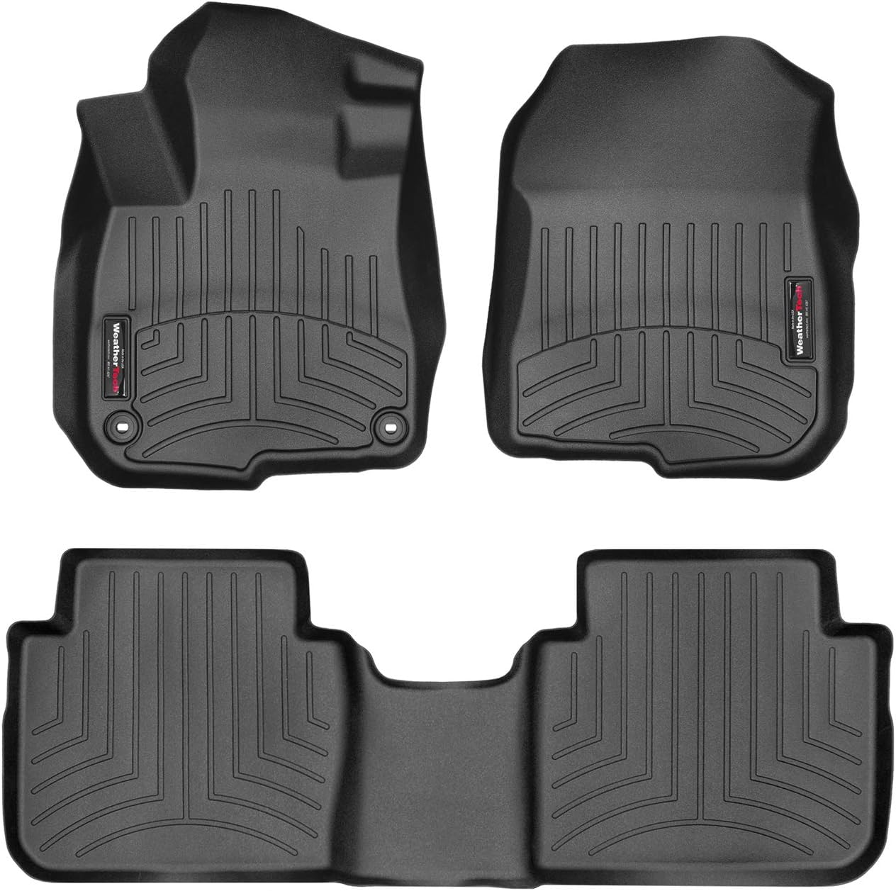 712DnX4SKL._AC_SL1500_.jpg WeatherTech Custom Fit FloorLiners for Honda CR-V, CR-V Hybrid, 1st & 2nd Row (441110-1-2), Black - Image 1
