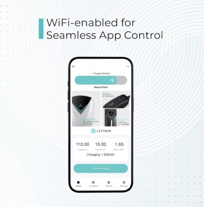 Lectron Level 1 J1772 Charger (WiFi Version) - 120V, 15 Amp, NEMA 5-15 Plug, 16 ft Extension Cord - Portable Electric Car Charger for J1772 Evs - Image 2