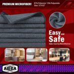 AIDEA Microfiber Cleaning Cloth Grey 50PK, Microfiber Towels for Cars, Premium Car Cloths, Dusting Cloth Lint Free Cleaning Rags for SUVs, House, Kitchen, Window, Workshops,12×12" - Image 6