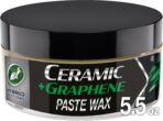 Turtle Wax Hybrid Solutions Ceramic Graphene Paste Wax for Car Detailing, High Gloss Shine, Extreme Water Beading, Long-Lasting Protection, for Paint, Glass Metal, Wheels and More, 5.5 oz (Pack of 1)