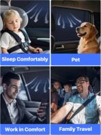 Car Window Shades for Baby[Ice Crystal Cooling Layer](2 Pack) UV-Blocker Cling Sun Shade 99% UV Protection Fit SUV/Sedan/Minivan | Roll Windows Down, Privacy Safe Medium - Image 4