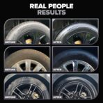 Carfidant Tire Shine Spray - Black Satin Finish - Premium Car Tire Dressing - 18 fl. Oz. Kit with Applicator Pad - Long Lasting - No Sling No Grease Formula with UV Protection - Image 6