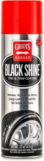 Griot's Garage Black Shine Tire and Trim Coating, Water-Resistant Dressing, Provides a High-Gloss Finish, Rain, and UV Protection, 10938, 15oz
