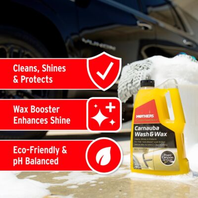 Mothers California Gold Carnauba Wash & Wax, 64 oz. — Cleans, Shines & Protects – Gentle, pH Balanced, Ultra-Sudsy for a Spot-Free, Brilliant Finish. Biodegradable & Won't Strip Wax or Ceramic (05674) - Image 3