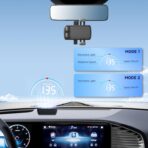 Car HUD Display, GPS Speedometer Projector with Overspeed Warning, OBD2 & GPS Dual Mode for All Cars, Universal Head Up Display Windshield w/Night Mode - Image 4