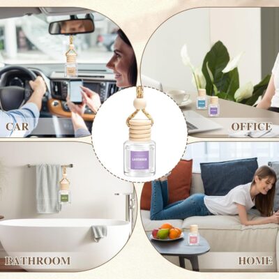 AROIC Car Air Freshener for Women, 6 Pack Air Freshener Diffuser, Mothers Day Gift for Mom, Hanging Essential Oil Air Freshener Diffuser Odor Eliminator, Cute Car Interior Decor Car Scents Accessories - Image 8