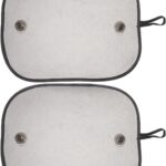 Car Window Sun Shades 2pcs Set Nylon Mesh Side Window Sun Blocking Covers 48x38cm UV Protection for Vehicle Interior Summer Sunshade