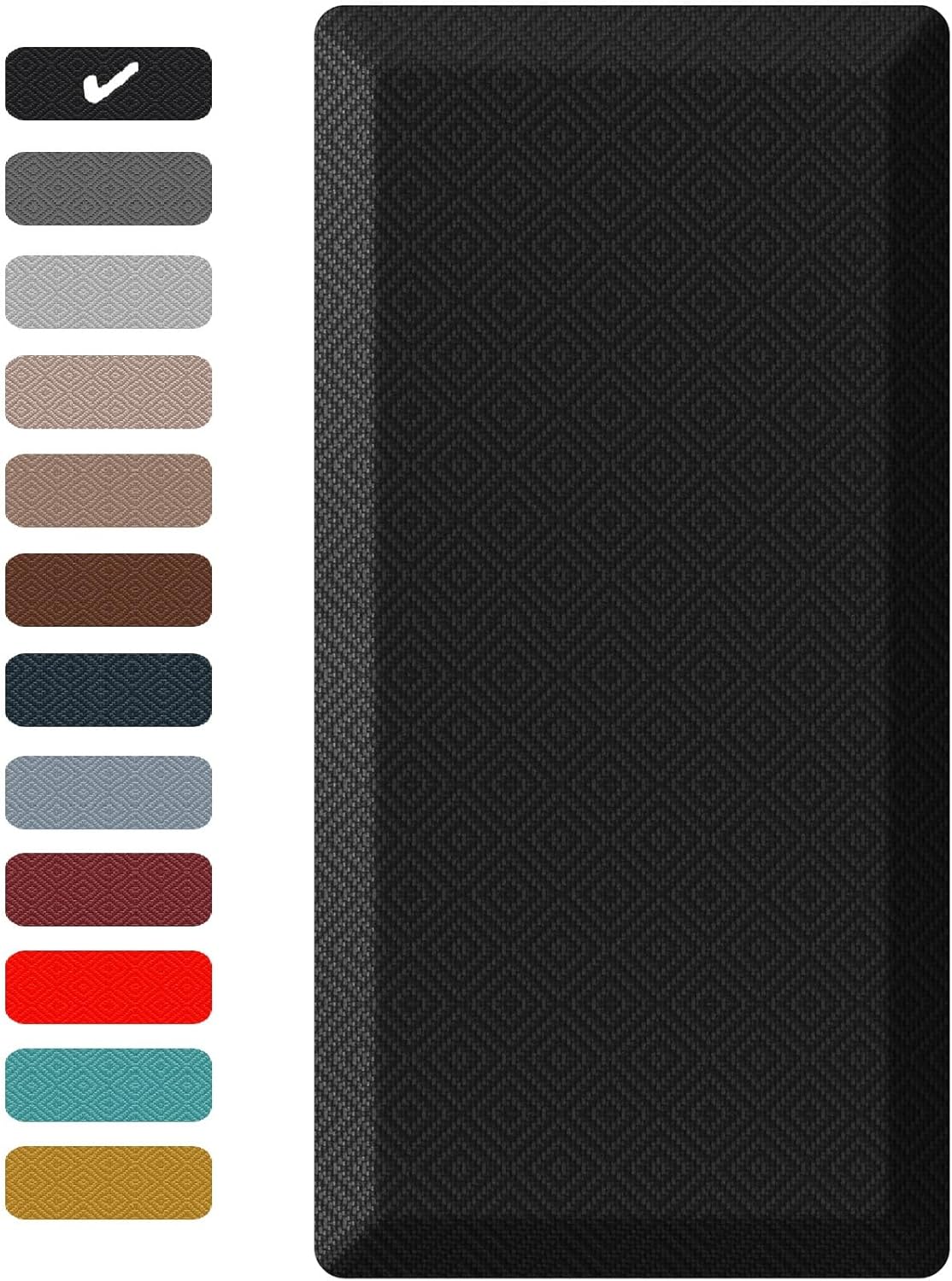 712ZHlcRMcL._AC_SL1500_.jpg Ophanie Kitchen Mats for Floor, 3/4 inch Thick, 20x32 Anti Fatigue Cushioned Mat, Kitchen Rugs, Waterproof, Comfort Ergonomic Standing Mat for Office, Home, Sink, Black Non-Slip Ridged Bottom - Image 1