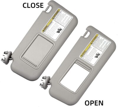 Dasbecan Front Left Driver Side Sun Visor with Vanity Light Compatible with Toyota RAV4 2006-2013 Replaces# 74320-42501-B2 74320-42500-B0 (Gray) - Image 5