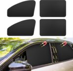 Car Curtains for Side Window - 4 Pcs Thicken Privacy Sun Shades Magnetic 100% Block Light Car Window Covers with Cooler Feeling (Thickset, 4pcs)