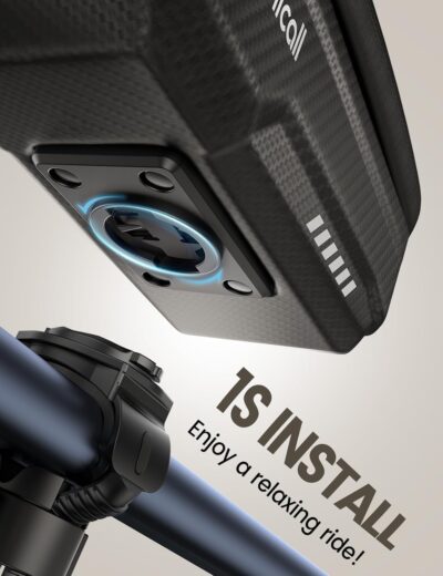 Lamicall 2 Pack Bike Frame Bag Waterproof - [1s Release] [2 in 1] Bike Phone Bag, Bike Phone Holder Mount, Bicycle Top Tube Bag, Cycling Pouch with Rain Cover, Bike Accessories for Phones Under 7" - Image 4