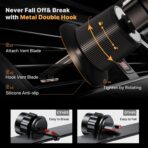 Miracase Phone Holders for Your Car with Metal Hook Clip, Air Vent Cell Phone Stand Car Mount, Universal Automobile Cradle for Garmin GPS Fit iPhone Android and All Smartphones, Dark Black - Image 3