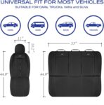 Skechers Car Seat Covers,Luxury Faux Leather Seat Covers,Waterproof Anti Slip Car Seat Protector Front Seats,Car Accessories Airbag Universal Fit for Most Cars,Vans,Trucks,SUV,Black - Image 5