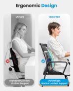 COMFIER Heated Lumbar Support Pillow with Vibration Massage, Back Support Cushion for Office Chair, Adjustable Height up to 18.1 in – Thoughtful Gifts for Mom Dad Women Men - Image 2