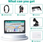 GPS Navigator for Car Truck RV, 7 Inch Touch Screen GPS for Car with 2026 Maps Free Lifetime Updates, Voice Turn-by-Turn Guidance, Speed Limit & Red Light Camera Alerts, Custom Truck Routing - Image 5