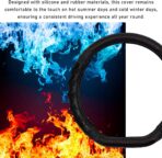 Car Steering Wheel Cover, 15 Inches 3D Honeycomb Design Car Steering Wheel Protector with Comfy Grip, Breathable Anti-Slip D-Shaped Steering Wheel Sleeve for Most Vehicles (Black) - Image 5