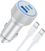 for iPhone 17/16/15 Pro Max Car Charger, 67W 3-Port Fast USB C Car Charger Power Cigarette Lighter Adapter with 3FT USB C to C Cable for iPhone 17/17 Pro/Air/17e/16/15 Pro Max/Plus/16e, iPad