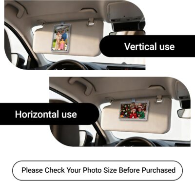 Car Picture Holder Clip Visor Frame Acrylic Magnetic Photo Frames Clear for Cars Sunvisor Display 2 Pcs Fit Family Pet Road Trip Memories - Image 7