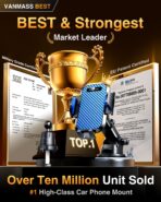 VANMASS Phone Holders for Your Car 2026 Ultimate Phone Mount Military-Grade Windshield Dashboard Vent【Newest Best Strongest】 Cell Phone Car Mount for iPhone 16 Pro Max 15 Samsung Android,Blue - Image 2
