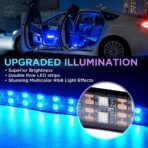 Xprite Upgraded 144LED RGB Interior Car Lights with Smart App Control/Wireless Remote Control, Music Sync Mode, DIY Mode and Multiple Scene Options, Universal for Cars Truck ATV UTV(4pcs) - Image 2