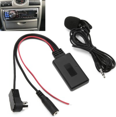 Bluetooth cda, Bluetooth 5.0 AUX Cable Adapter with Microph Handsfree Car Fit for Kit ABS DC12V - Image 6