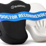 Sleepavo Office Chair Cushion - Seat Cushion for Tailbone Pain Relief - Butt Pillow for Coccyx, Sciatica, and Lower Back Pain - Orthopedic Chair Pad for Lumbar Support in Office Desk, Car, Airplane