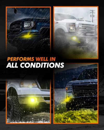 SEALIGHT 9006 LED Fog Light Bulbs Yellow, 600% Brightness 9006 HB4 LED Fog Light, 3000K Amber Strong Penetration 9006 Fog Light Led Bulb Yellow Replacement for Cars,Trucks(Pack of 2) - Image 6