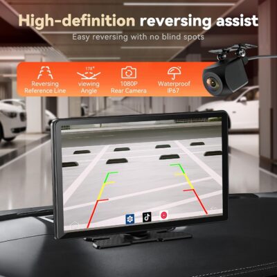 11.3" Wireless Carplay Screen for Car with N-etflix/YouTube/TikTok, Upgraded A-pple CarPlay & Android Auto Screen,Portable AI Magic Box with Backup Camera/Navigation/Voice Control,for All Vehicles - Image 5