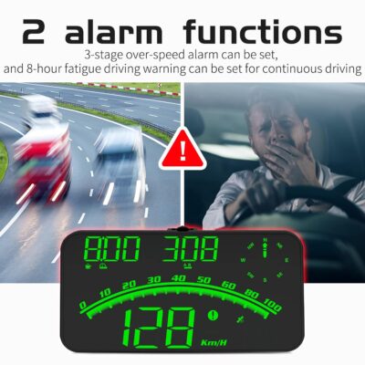 Heads up Display for Cars Speedometer for Car, HUD Digital Speedometer for Car with Speed Alarm, Fatigue Driving Reminder, Upgraded 5.5" large-screen, Heads up Display Suitable for All Vehicles - Image 3