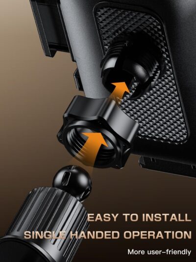 Topmake Car Phone Holder Mount,【2025 Upgrade】 3-in-1 Cell Phone Holder for Car, Dashboard Windshield, Suction Cup Hands-Free Car Phone Stand, Automobile Cradles Universal,Black - Image 8