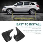 2 PCS Mud Guards for Cars, Rubber Front/Rear Tire Mud Flaps, Splash-proof Side Tire Splash Guard, Suitable for Most Cars SUVs and Trucks (Black) - Image 4