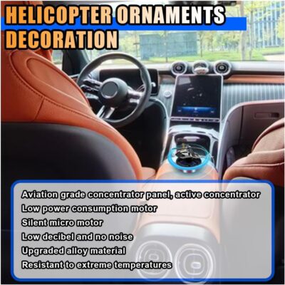 Helicopter Car Air Fresheners with Solar Rotating, Creative Car Perfume Decoration, Auto Airplane Fragrance Diffuser for Cars, Home, Office (Not Including the Fragrance) (Red) - Image 5
