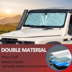 Front Windshield Sun Shade Compatible with INEOS Grenadier 2020-2026, Car Windshield Sun Shade Foldable Elastic Memory Steel Wire Sun Shield UV Protection Car Accessories - Image 6