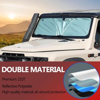 Front Windshield Sun Shade Compatible with INEOS Grenadier 2020-2026, Car Windshield Sun Shade Foldable Elastic Memory Steel Wire Sun Shield UV Protection Car Accessories - Image 6