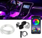 1 PC Car LED Strip Lights, 16 Million Colors 5 in 1 with 236 inches Fiber Optic, Multicolor RGB Car Interior Lights Automobile Ambient Neon Lighting Kit (Multicolored)