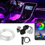 1 PC Car LED Strip Lights, 16 Million Colors 5 in 1 with 236 inches Fiber Optic, Multicolor RGB Car Interior Lights Automobile Ambient Neon Lighting Kit (Multicolored)