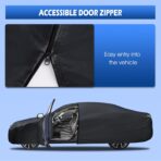 6 Layers Car Cover Waterproof All Weather for Automobiles, Size A3 with Zipper Cotton Fit for Toyota Camry, Honda Accord, Ford Mustang, Chevy Camaro/Malibu,Kia Optima/K5 (187-198 inch) - Image 2