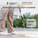 Giraffe Tools Grandfalls Retractable Pressure Washer G20, 2500 PSI 2.2 GPM, 180° Wall Mounted Power Washer, Auto-Retract with 65ft Pressure Hoses, 5 Nozzles for Floor/Cars/Fences/Patios, Dark Silver - Image 6
