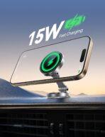 JOYROOM for MagSafe Car Mount Charger with Rotatable Charging Panel, Metal Magnetic Phone Holder, Wireless Charger for iPhone 16/15/14/13/12 - Image 6