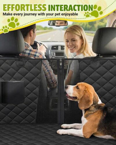 Dog Car Seat Cover, 600D Heavy Dute Durable Car Seat Cover for Dogs Pets, 100% Waterproof Scratch Proof Nonslip Dog Hammock for Cars, Seat Covers Protector with Seatbelt for Pet Sedan SUV Trucks - Image 7
