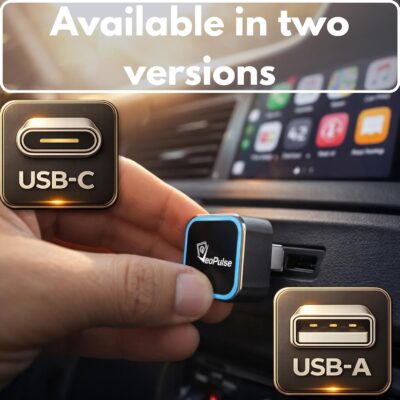 C-Pro [Native USB-A] Wireless CarPlay & Android Auto Adapter – Dual-Phone Memory (Couples), Zinc Alloy, 5GHz WiFi – Direct Plug for Standard Ports - Image 4