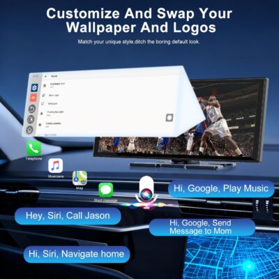 Upgraded 11" CarPlay Screen for Car, Built-in Net-Flix/YouTube/TikTok and Other Apps (No Mirroring Needed), Wireless Car Stereo for Apple Carplay & Android Auto with HD Backup Camera,OTA Updates - Image 6