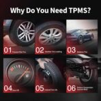 Marsflex Tire Pressure TPMS Sensor - Fit for Toyota Sequoia Sienna Tundra, 315MHz Tire Pressure Monitoring System Set of 4, OE 42607-0C070, 42607-08010, 42607-0C030, 42607-0C050, 42607-0C060 - Image 5