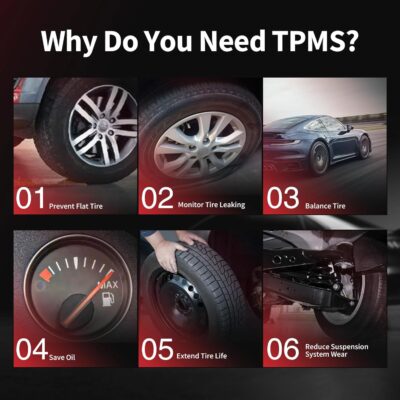 Marsflex Tire Pressure TPMS Sensor - Fit for Toyota Sequoia Sienna Tundra, 315MHz Tire Pressure Monitoring System Set of 4, OE 42607-0C070, 42607-08010, 42607-0C030, 42607-0C050, 42607-0C060 - Image 5